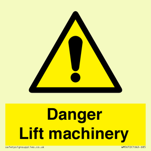 Danger Lift machinery